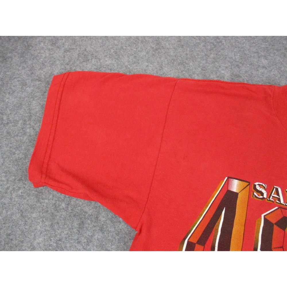 VINTAGE San Francisco 49ers Shirt Mens Large Red Black NFL Football 90s USA - Picture 6 of 16